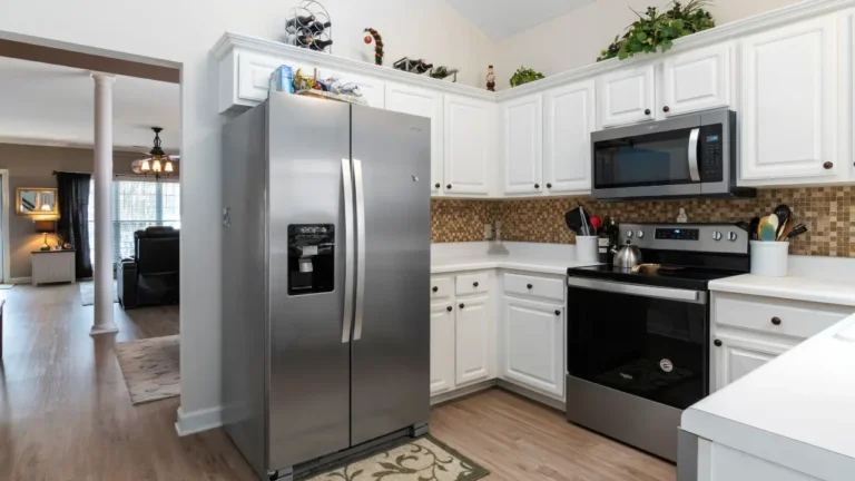 large refrigerator in kitchen