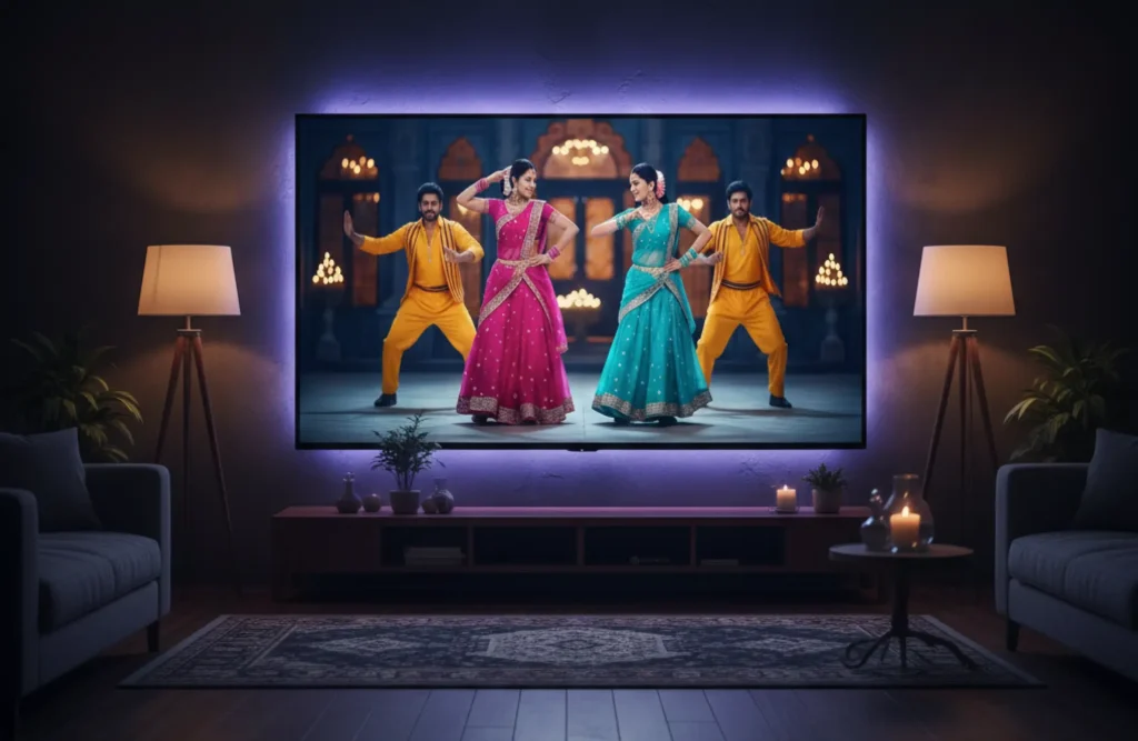 smart tv in drawing room