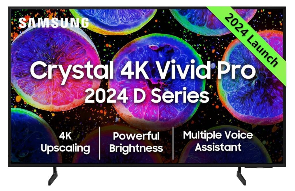 Samsung (43 inches) D Series Brighter Crystal 4K Vivid Pro Ultra HD Smart LED TV