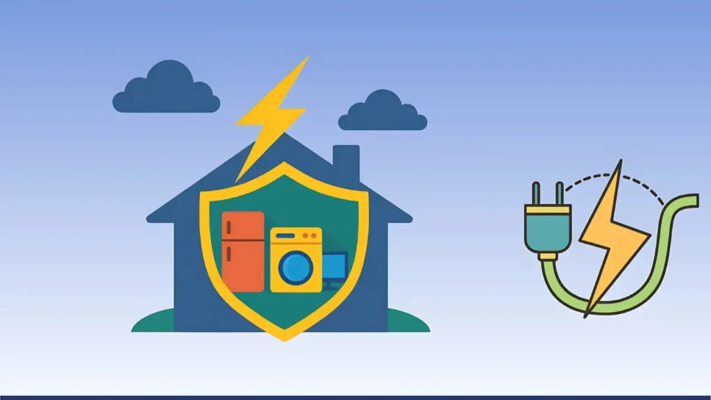 electronic gadgets striked by lightening