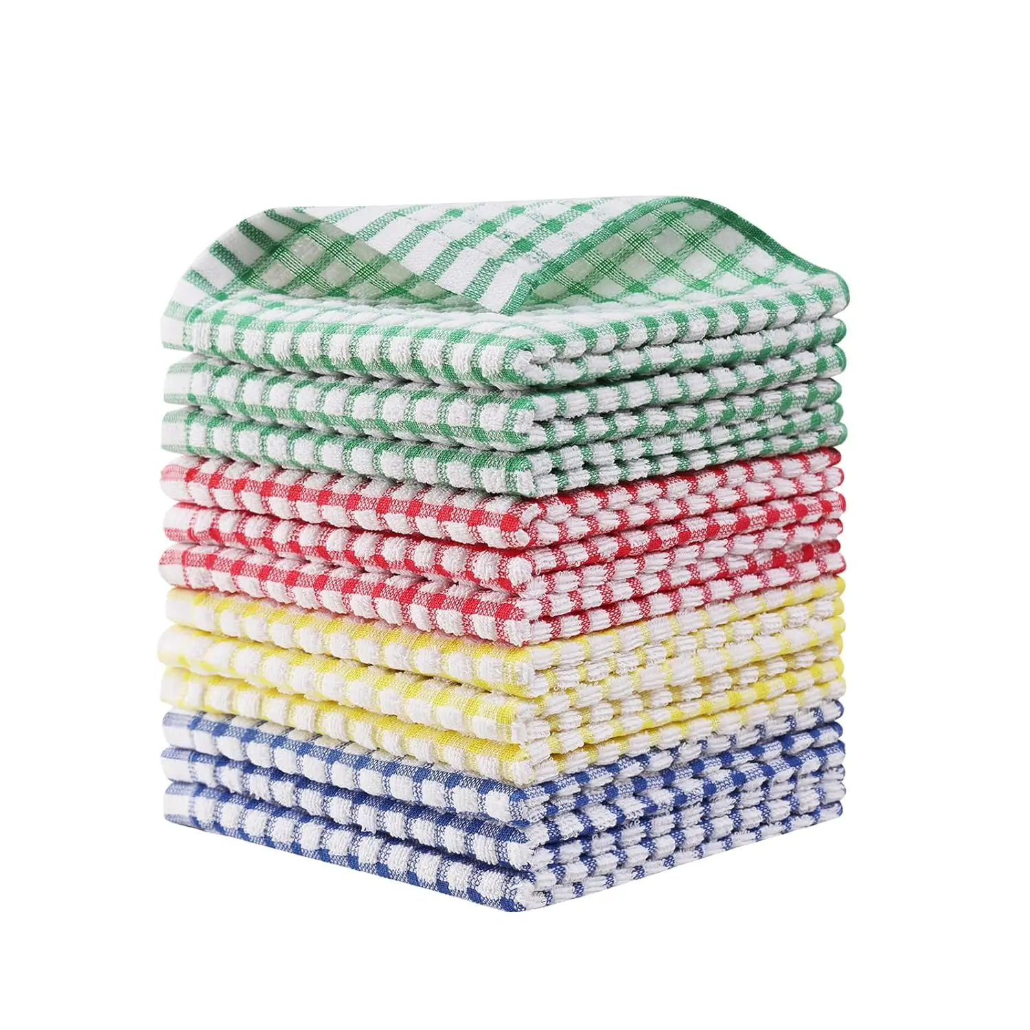 Egles Cotton Kitchen Dish Cloths Sets 12pcs (11x12 Inches)